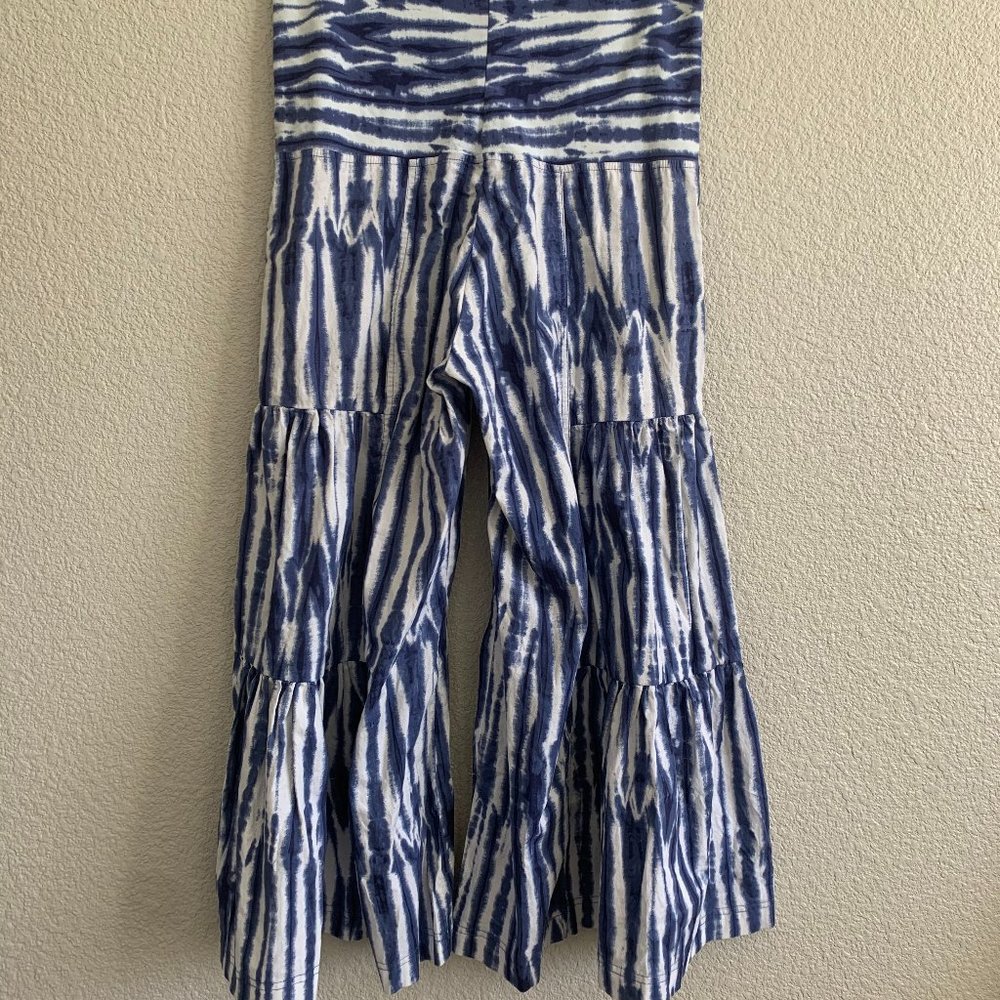 Contrast Bell Bottom Hippy Tie Dye Pants